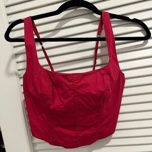 Abercrombie & Fitch Pink Corset Style Top